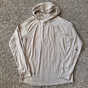 True Linkswear Vacay Lightweight Golf Hoodie Tan Brown Men's Medium UPF 50+